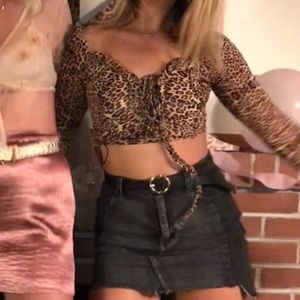 leopard crop top